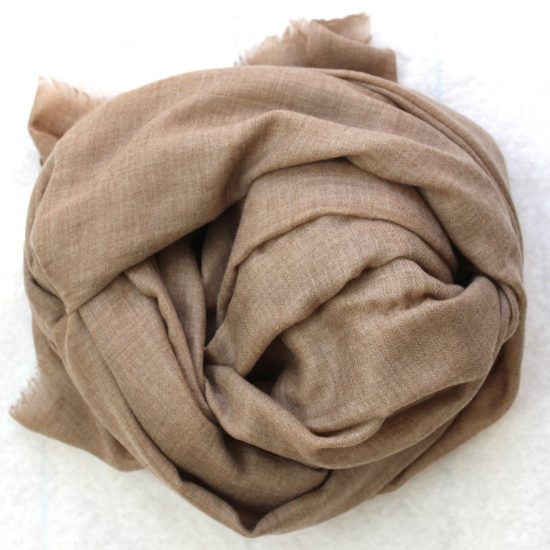 LUXURY CASHMERE SCARF WITH PASHMINA (NATURE COLOUR) - Image 2