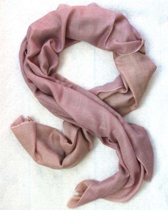 LUXURY CASHMERE SCARF WITH PASHMINA (PASTEL LILAC / NUDE) - Image 2