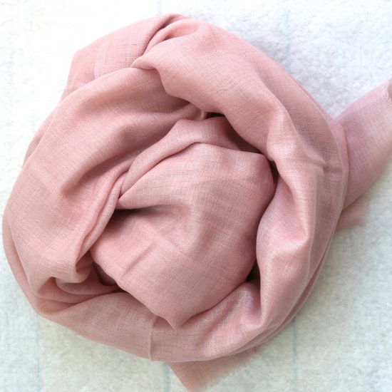 LUXURY CASHMERE SCARF WITH PASHMINA (PASTEL ROSA) - Image 2