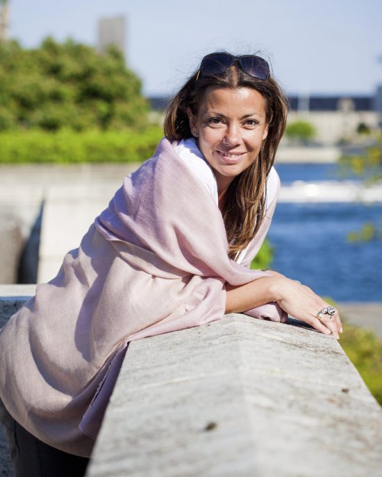 LUXURY CASHMERE SCARF WITH PASHMINA (PASTEL ROSA) - Image 3