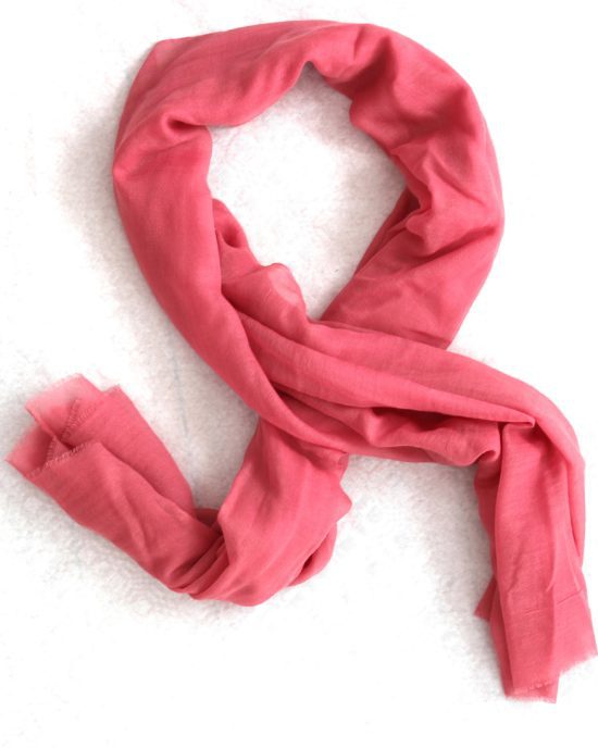 SUMMER LIGHT CASHMERE SCARF (LIGHT RED)