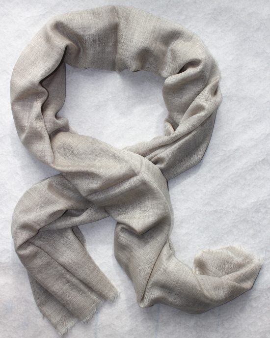 SUMMER LIGHT CASHMERE SCARF (NUDE) - Image 4